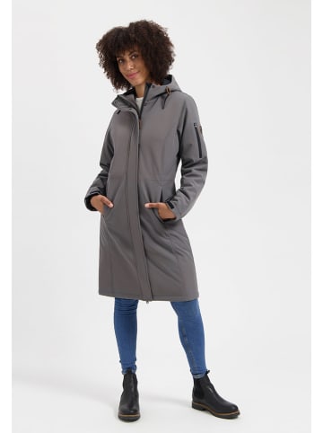 TRAVELIN' Płaszcz przejściowy "Uvana" w kolorze szarym