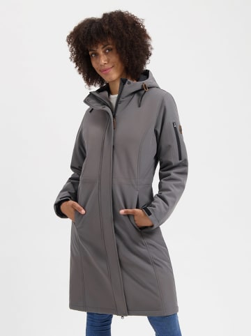 TRAVELIN' Płaszcz przejściowy "Uvana" w kolorze szarym