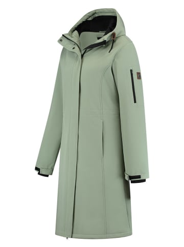 TRAVELIN' Płaszcz przejściowy "Uvana" w kolorze zielonym