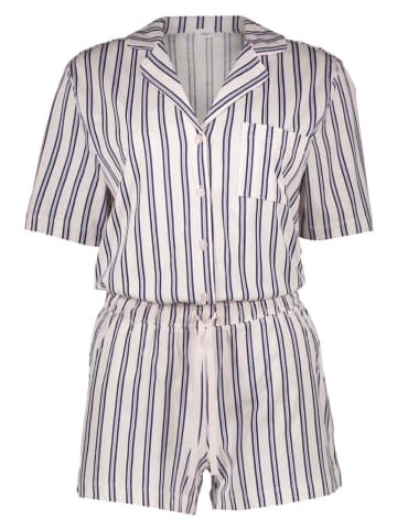 s.Oliver Pyjama wit/lichtblauw
