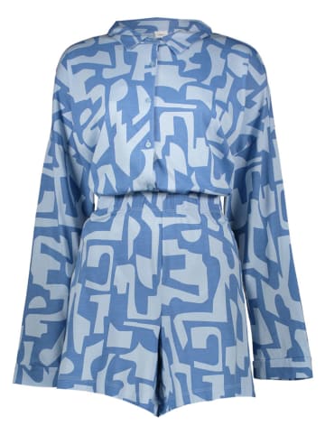 s.Oliver Pyjama in Blau/ Hellblau