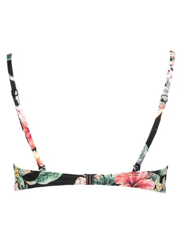 LASCANA Biustonosz bikini w kolorze czarnym ze wzorem
