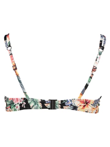 LASCANA Biustonosz bikini w kolorze czarnym ze wzorem