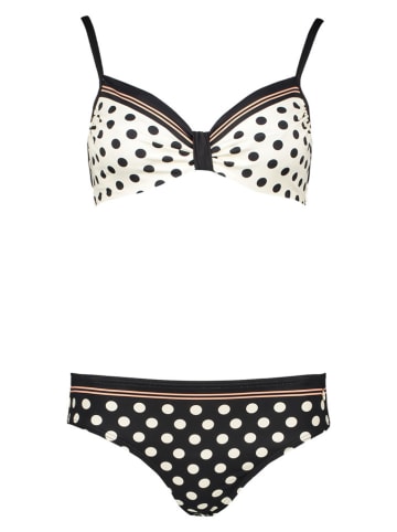 LASCANA Bikini w kolorze kremowo-czarnym