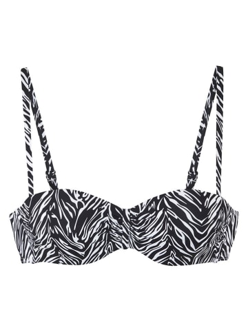 s.Oliver Biustonosz bikini w kolorze czarno-białym