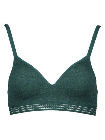 LASCANA Biustonosz w kolorze ciemnozielonym