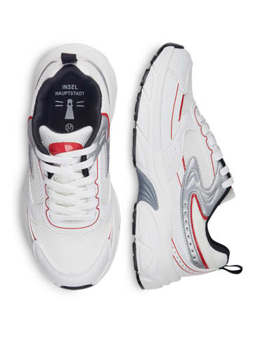 Inselhauptstadt Sneakersy w kolorze biało-srebrnym