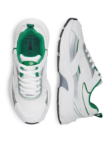 Inselhauptstadt Sneakers in Weiß/ Silber