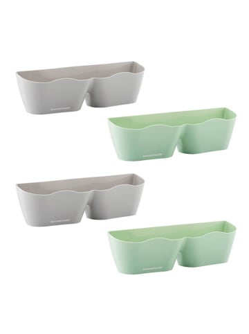 InnovaGoods Stojaki (4 szt.) w kolorze szaro-zielonym na buty - 9 x 26 x 10 cm