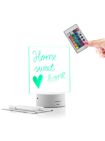 InnovaGoods LED-Notiztafel in Hellgrau - (B)15 x (H)19 cm