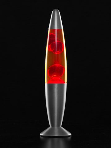 InnovaGoods Lampa-lawa w kolorze srebrno-czerwonym - wys. 34 x Ø 8,5 cm