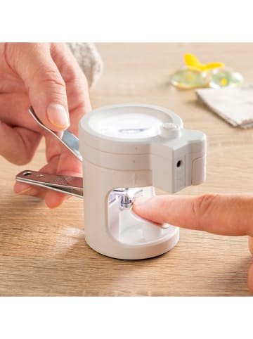 InnovaGoods Nagelknipser in Grau/ Weiß - (H)10,5 x Ø 8,2 cm