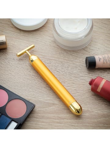 InnovaGoods Gesichtsmassagegerät in Gold - (B)3,2 x (H)14 x (T)1,4 cm