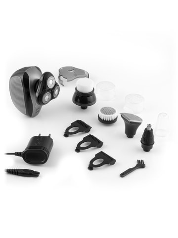 InnovaGoods Rasierer in Schwarz mit Zubehör - (B)8 x (T)7,1 cm