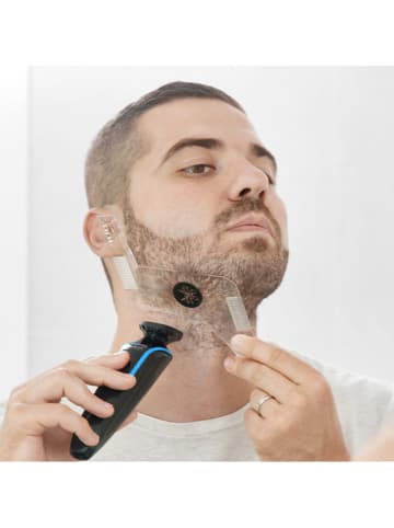 InnovaGoods Bartschablone in Weiß - (B)17 x (H)11,5 x (T)0,10 cm