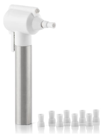 InnovaGoods Urządzenie w kolorze biało-srebrnym do pielęgnacji zębów - 6,5 x 13 x 2,5cm