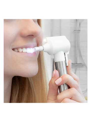 InnovaGoods Zahnaufheller und -Polierer in Weiß/ Silber - (B)6,5 x (H)13 x (T)2,5 cm