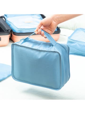 InnovaGoods 6tlg. Kofferorganizer-Set in Blau