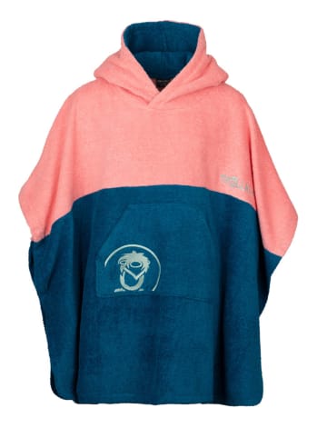 Trollkids Zwemponcho "Kvalvika" lichtroze/donkerblauw