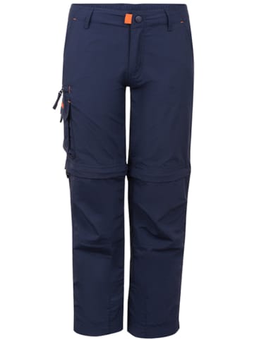 Trollkids Spodnie trekkingowe Zipp-Off "Oppland" - Regular fit - w kolorze granatowym