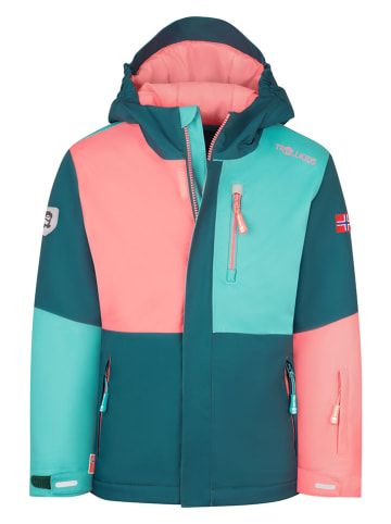 Trollkids Ski-/snowboardjas "Hallingdal" turquoise/koraalrood