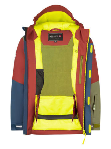 Trollkids Ski-/ Snowboardjacke "Hallingdal" in Braunrot/ Blau
