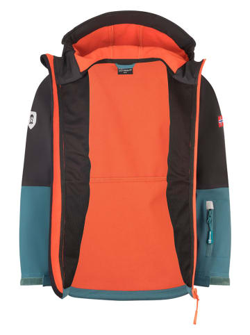 Trollkids Softshelljacke "Skjorta" in Blau/ Schwarz