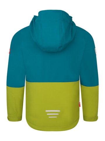 Trollkids Softshelljacke "Skjorta" in Blau/ Grün/ Orange