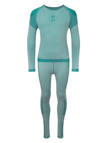 Trollkids 2-częściowy zestaw funkcyjny "Hemsedal Baselayer" w kolorze turkusowym