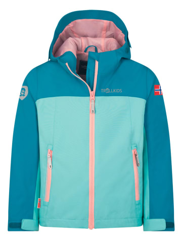 Trollkids Regenjacke "Telemark" in Hellblau/ Rosa