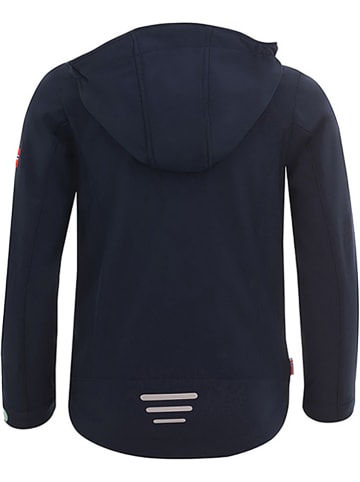Trollkids Softshelljas "Oslofjord" donkerblauw/turquoise