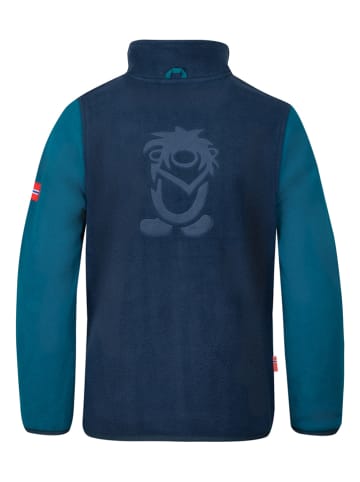 Trollkids Fleece vest "Oppdal XT" blauw/donkerblauw