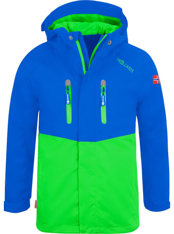 Trollkids Funktionsjacke "Nusfjord" in Grün/ Blau