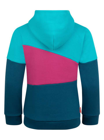 Trollkids Sweatvest "Alesund" turquoise/roze/blauw