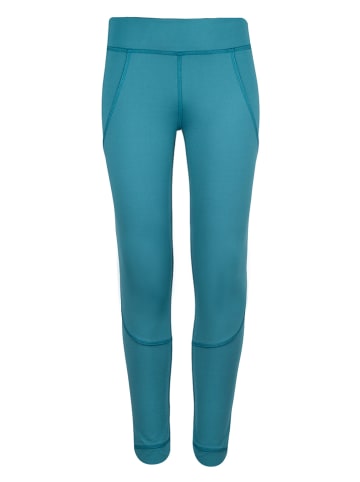 Trollkids Legginsy termiczne "Rondane" w kolorze turkusowym