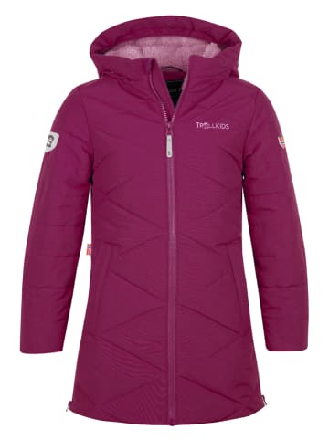 Trollkids Płaszcz zimowy "Bergen" w kolorze fioletowym