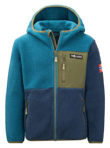 Trollkids Fleece vest "Aurlandsfjord" blauw