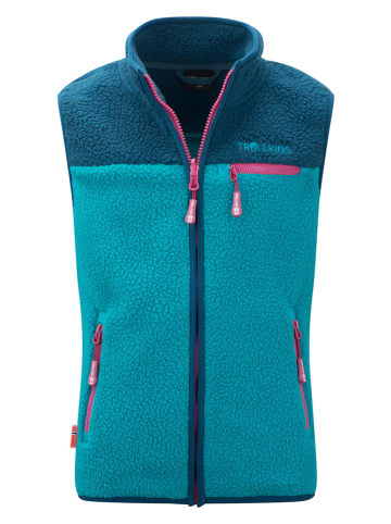 Trollkids Fleece bodywarmer "Hemsedal" turquoise