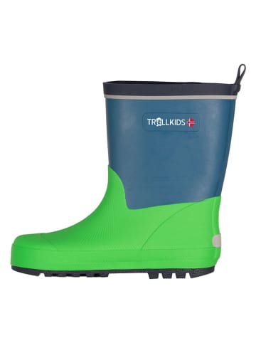 Trollkids Gummistiefel "Lysefjord" in Blau/ Grün