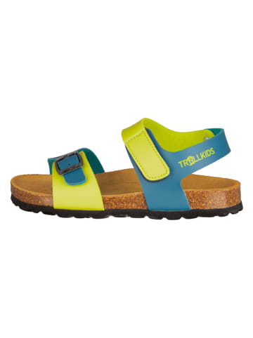 Trollkids Sandały "Bergen" w kolorze niebiesko-żółtym