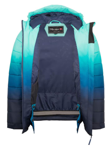 Trollkids Ski-/ Snowboardjacke "Hemsedal" in Türkis/ Dunkelblau