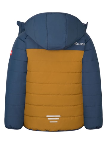 Trollkids Ski-/ Snowboardjacke "Hafjell" in Dunkelblau/ Hellbraun