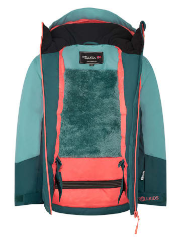 Trollkids Ski-/ Snowboardjacke "Rauland" in Petrol