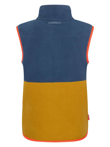 Trollkids Fleece bodywarmer "Kjerag" donkerblauw/lichtbruin