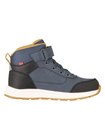 Trollkids Leren wandelboots "Stavanger Mid Cut XT" donkerblauw