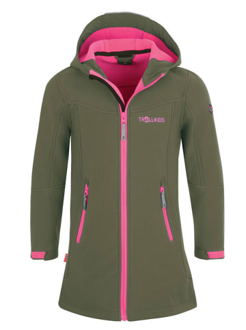 Trollkids Softshellmantel "Lillesand" in Khaki