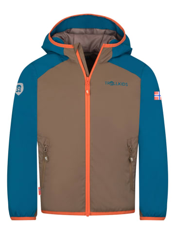 Trollkids Kurtka funkcyjna "Halsafjord" w kolorze brązowo-niebieskim