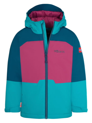 Trollkids Funktionsjacke "Hardanger" in Türkis/ Pink