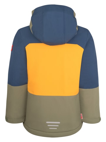 Trollkids Funktionsjacke "Hardanger" in Gelb/ Khaki/ Blau