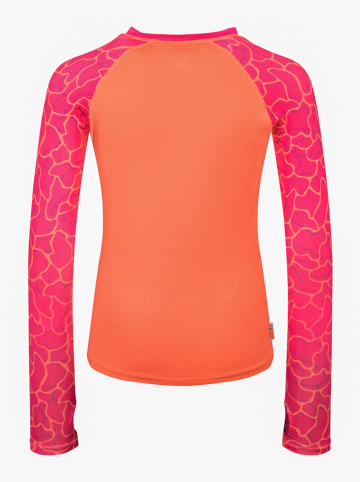 Trollkids Badeshirt "Haukland" in Orange/ Pink